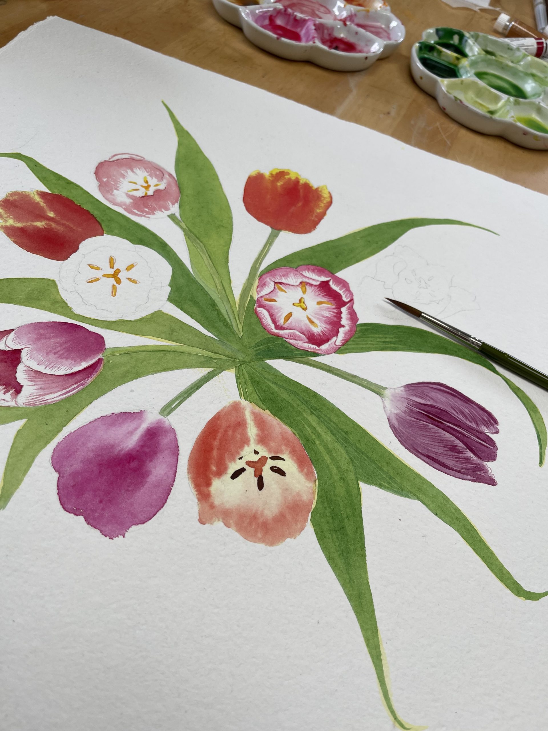 Tulips work in progress